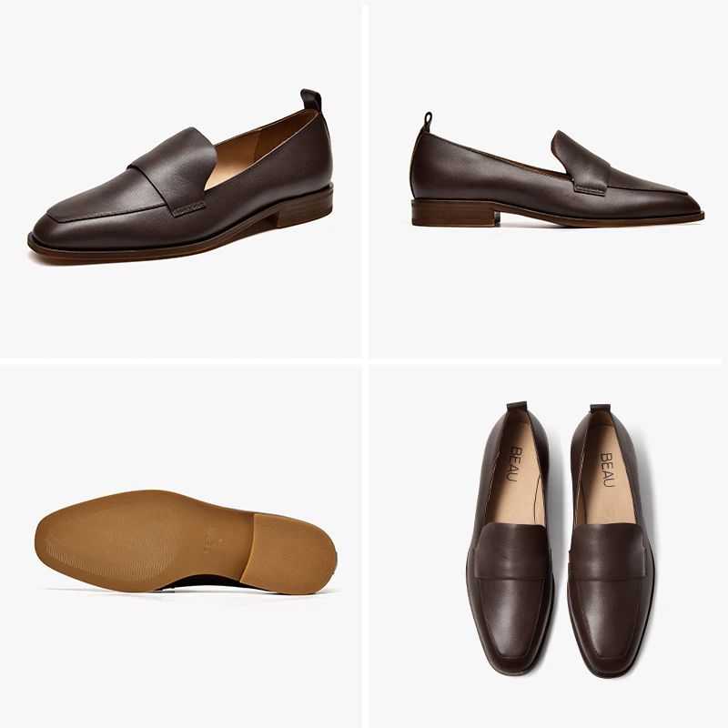 Calixto Dames Casual Slip-on Loafer Schoenen - Koffie