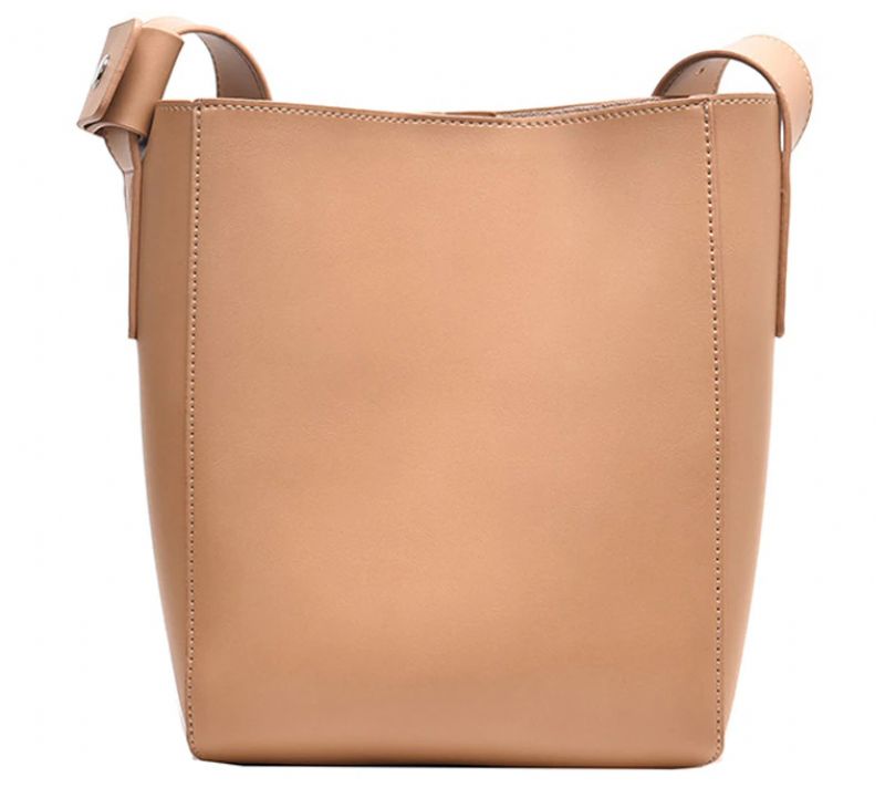 Caly Dames Handtas Met Hoge Capaciteit - Licht Khaki