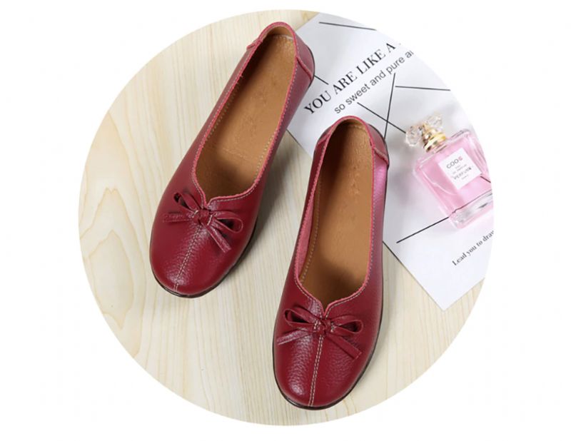 Camelia Dames Loafer Schoenen - Wijn rood