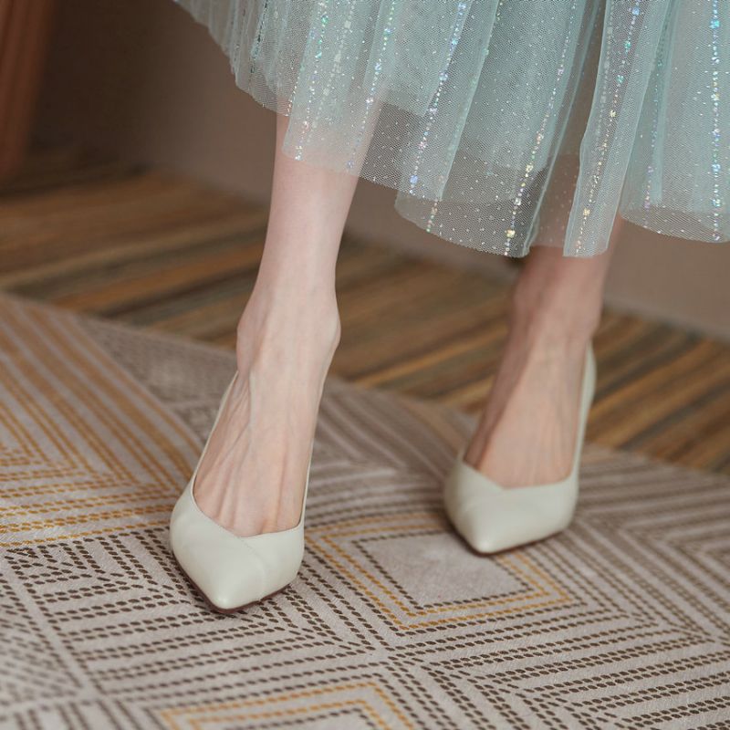 Camelia Dames Vierkante Hoge Hakken Elegante Pumps - Bruin