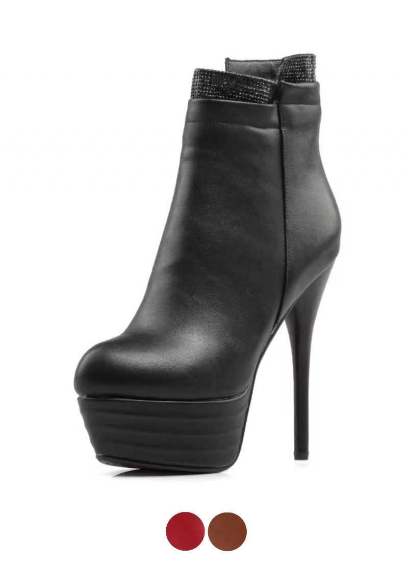 Camila Dames Extreme Hoge Hakken Enkellaarsjes