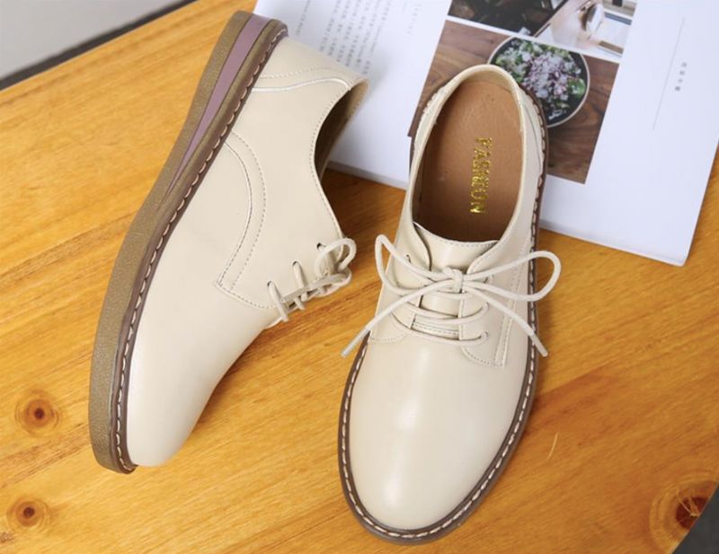 Camile Dames Oxford Loafer - Beige