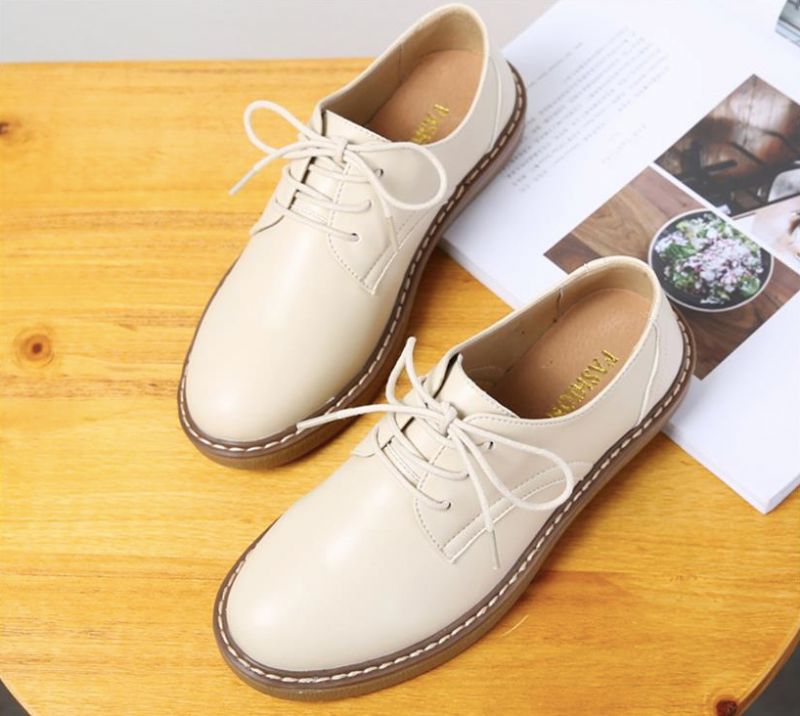 Camile Dames Oxford Loafer - Beige