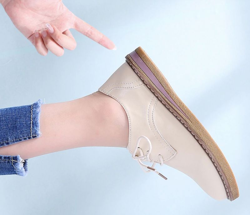 Camile Dames Oxford Loafer - Beige