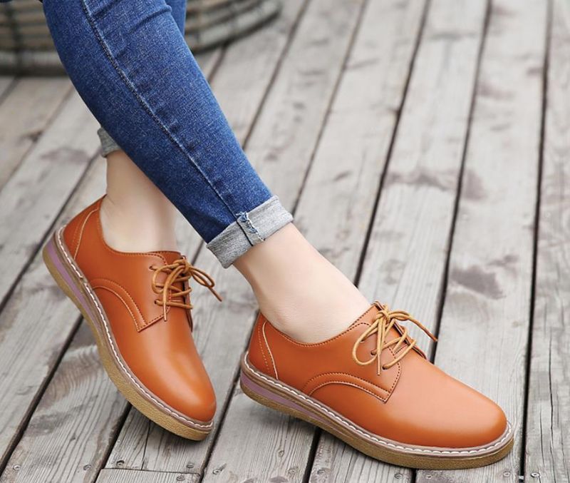 Camile Dames Oxford Loafer - Beige
