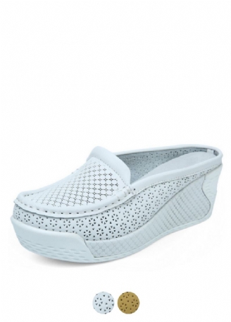 Camille Dames Ademende Platform En Wig Klompen