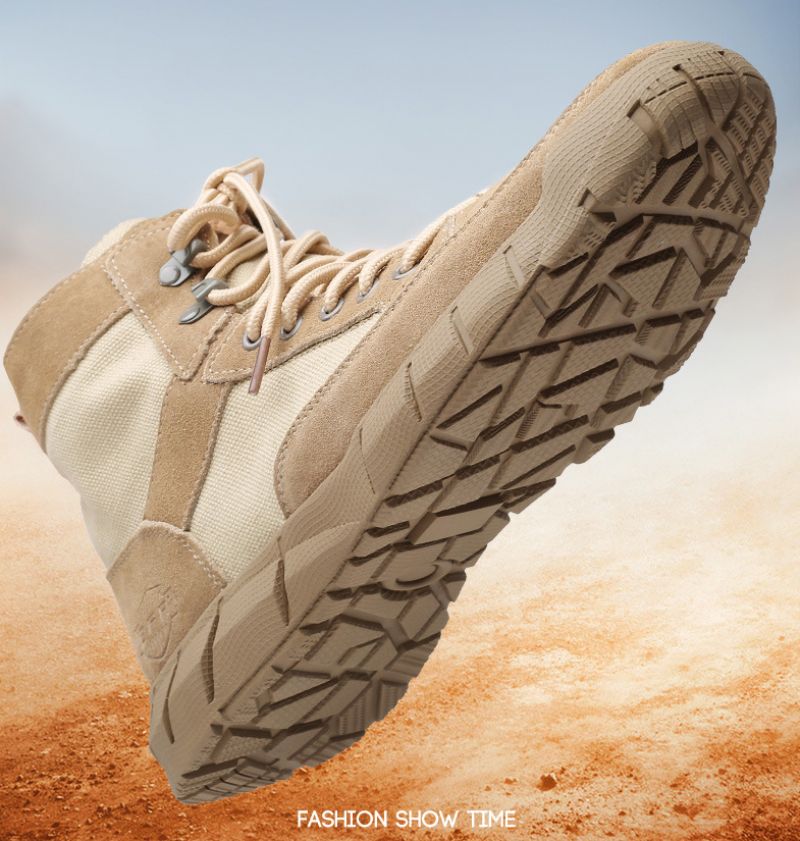 Campus Heren Combat Laarzen - Beige