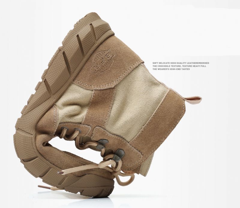 Campus Heren Combat Laarzen - Beige