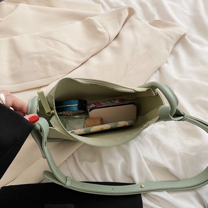 Capricho Dames Imitatieleren Crossbody Handtas - Groen