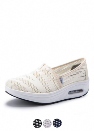 Caridad Dames Comfortabele Wandelende Canvas Platform Schoenen