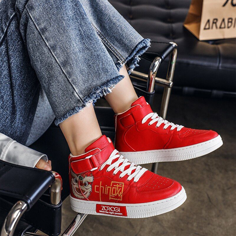 Carles Jongens High Top Sneaker - Rood
