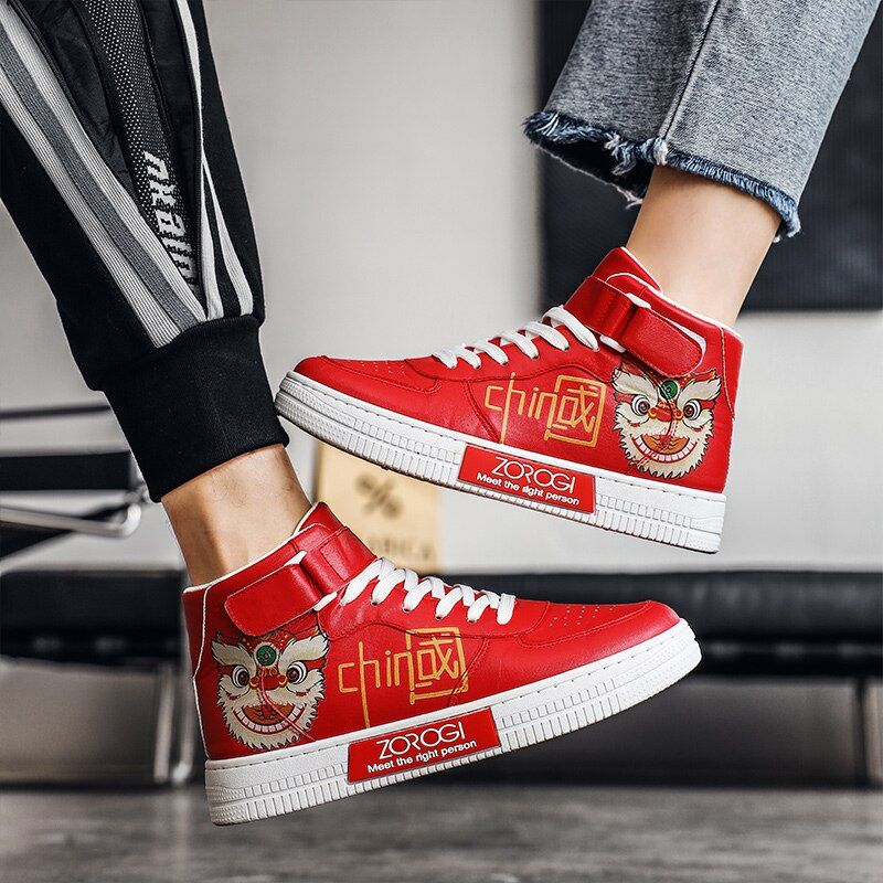 Carles Jongens High Top Sneaker - Rood