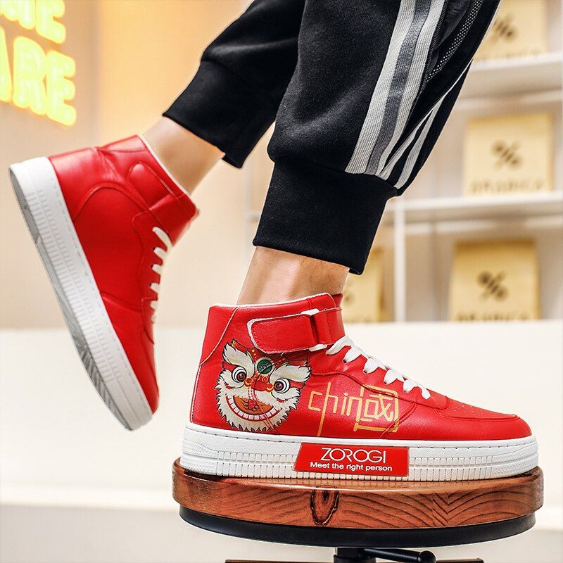 Carles Jongens High Top Sneaker - Rood