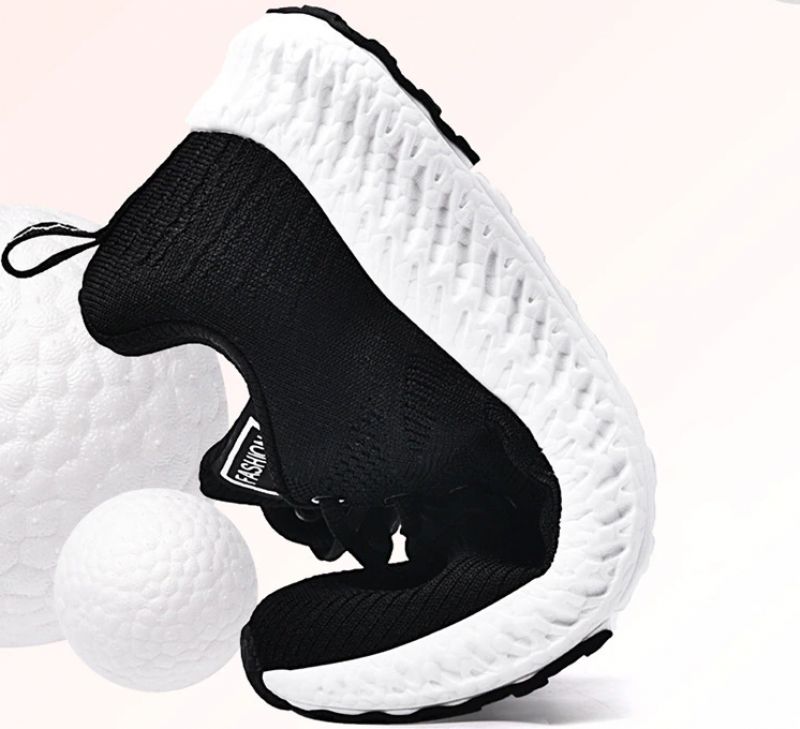 Carlie Dames Sneakers Zwarte Schoenen - ZwartWit