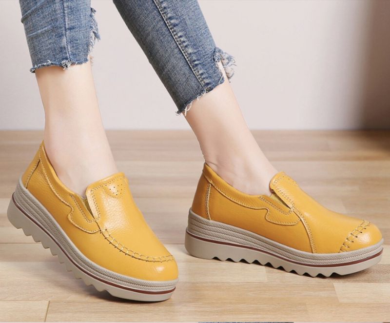 Carlin Dames Platform Schoenen - Geel
