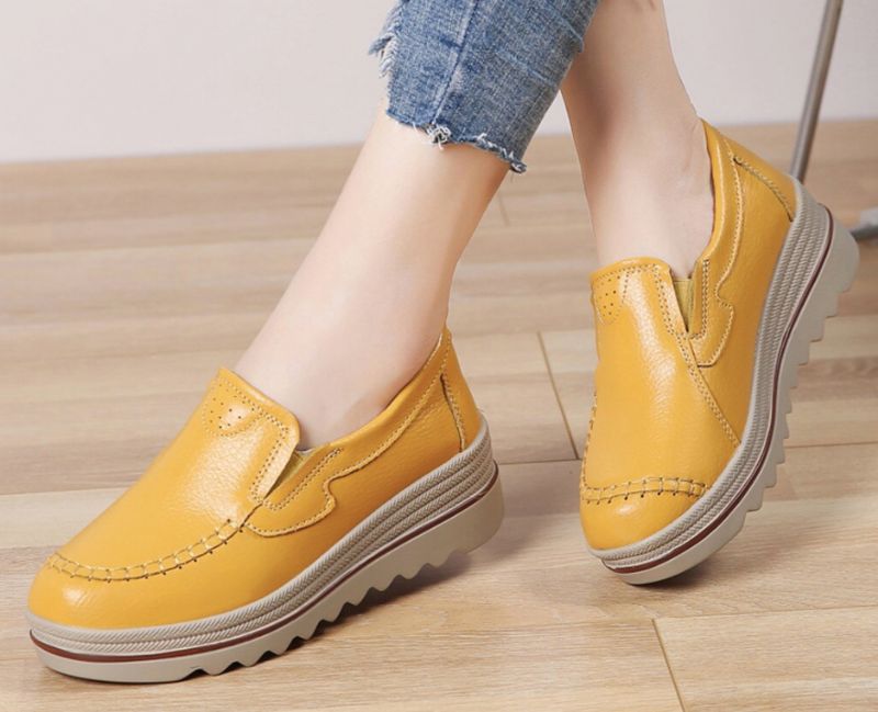 Carlin Dames Platform Schoenen - Geel