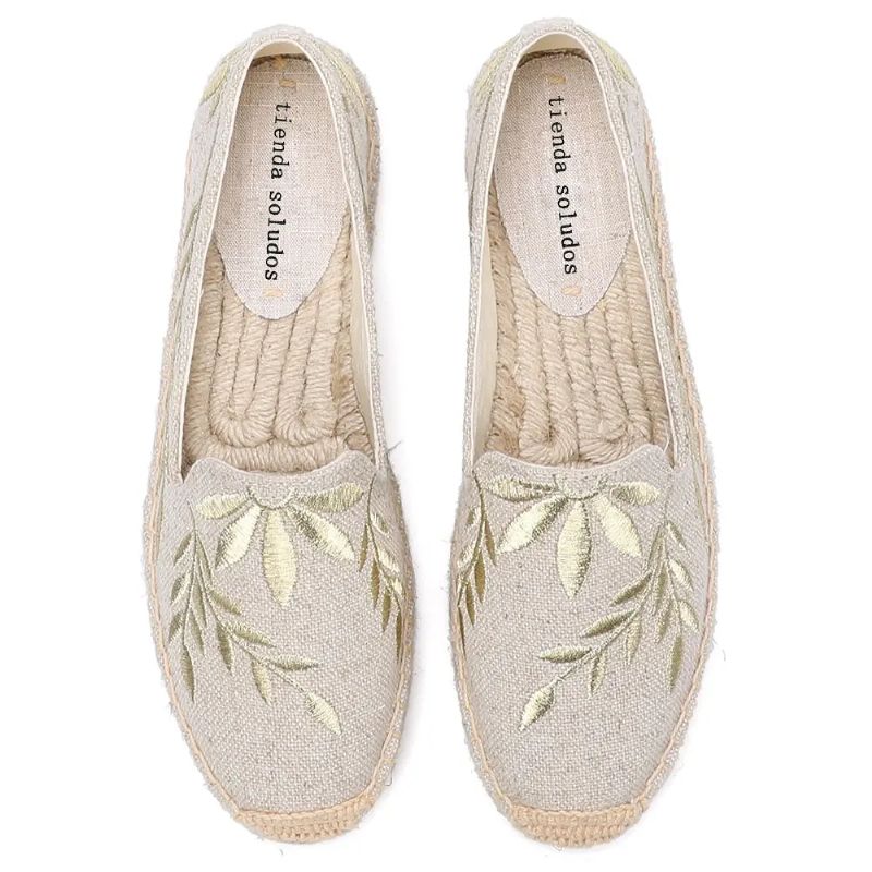 Carmelia Dames Instappers Espadrilles - Khaki