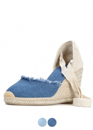 Carmen Dames Espadrilles Enkelband Wedges