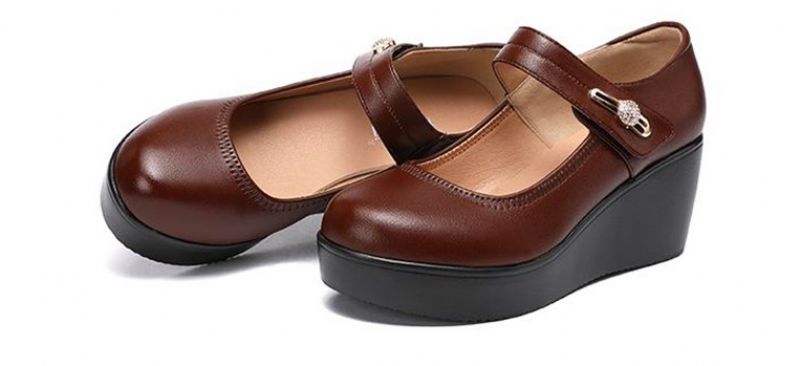 Carmenza Dames Platform Schoenen - Bruin