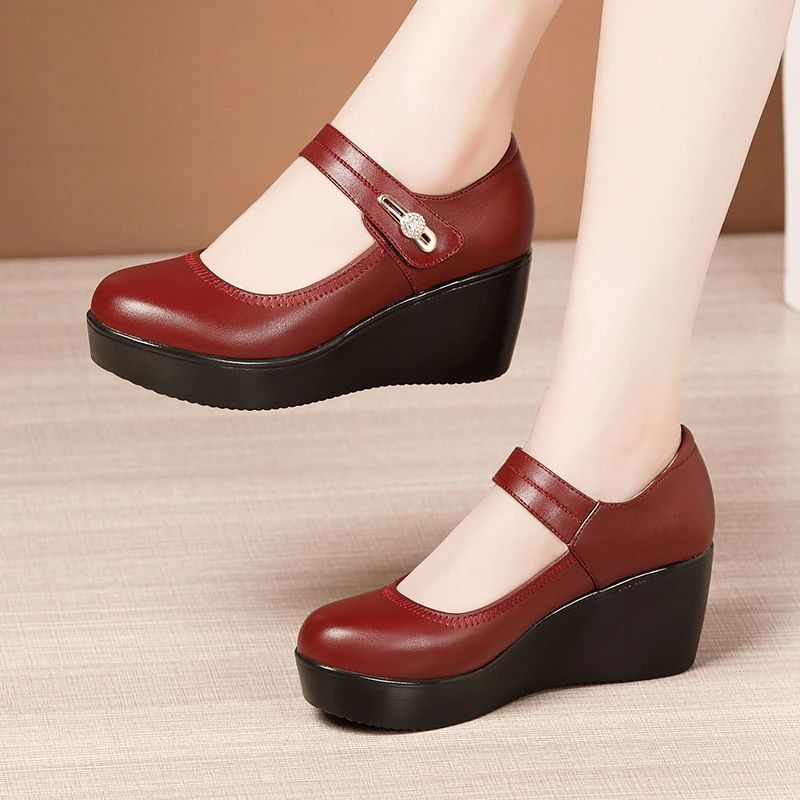 Carmenza Dames Platform Schoenen - Bruin