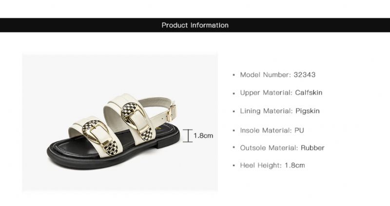 Carole Dames Gladiator Sandalen Leer - Beige