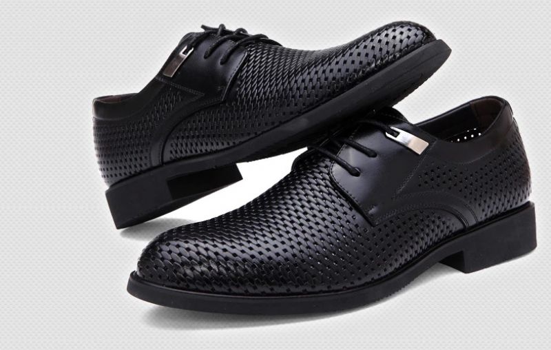 Carrillo Heren Leren Oxford Schoenen - Zwart