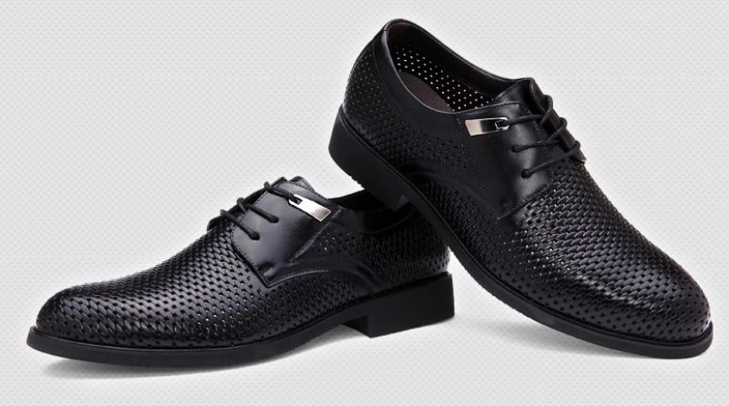 Carrillo Heren Leren Oxford Schoenen - Zwart