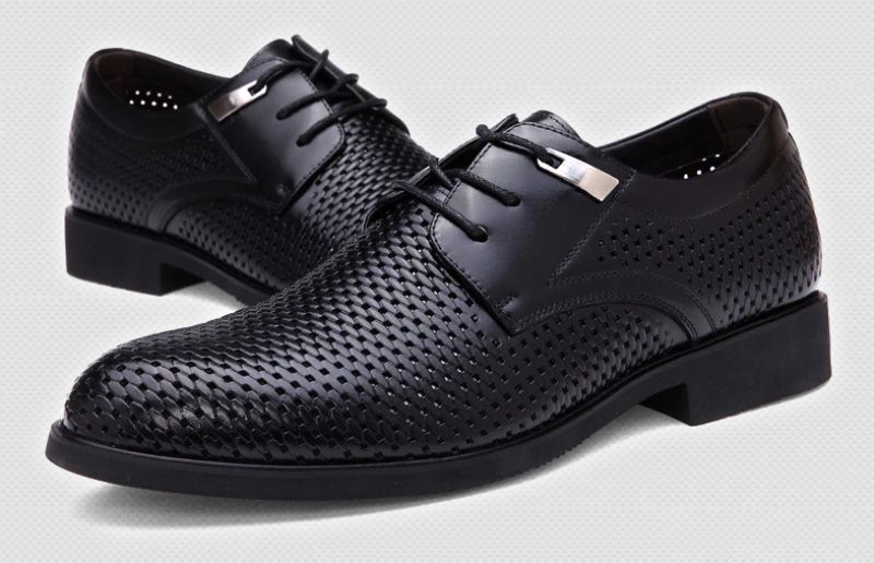 Carrillo Heren Leren Oxford Schoenen - Zwart
