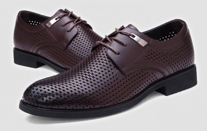 Carrillo Heren Leren Oxford Schoenen - Zwart
