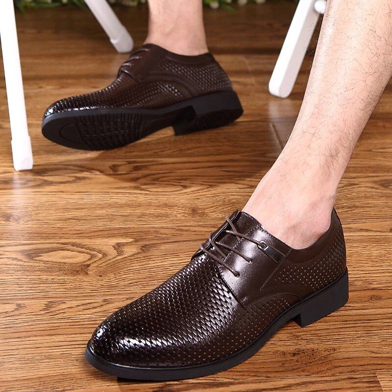 Carrillo Heren Leren Oxford Schoenen - Zwart