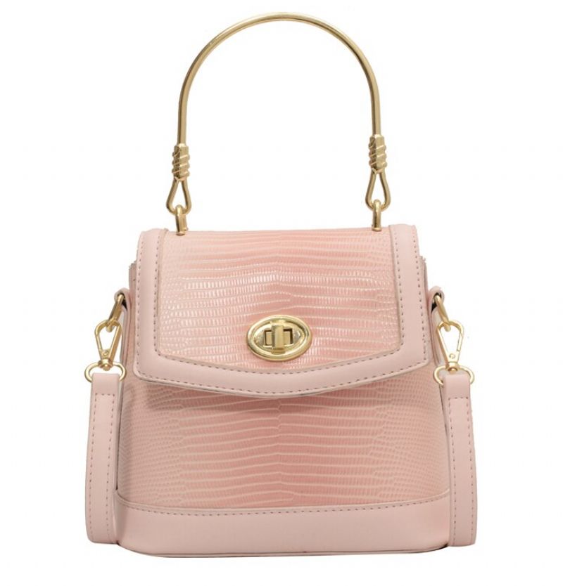 Caruso Dames Mini Leren Crossbody Handtas - Roze