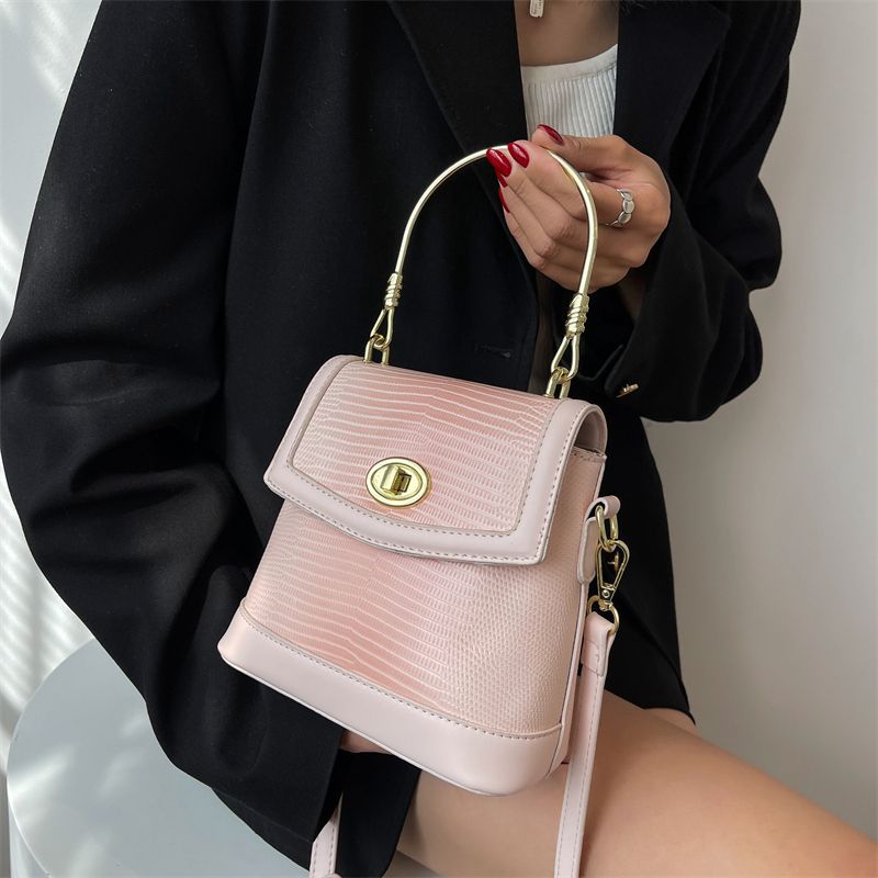 Caruso Dames Mini Leren Crossbody Handtas - Roze