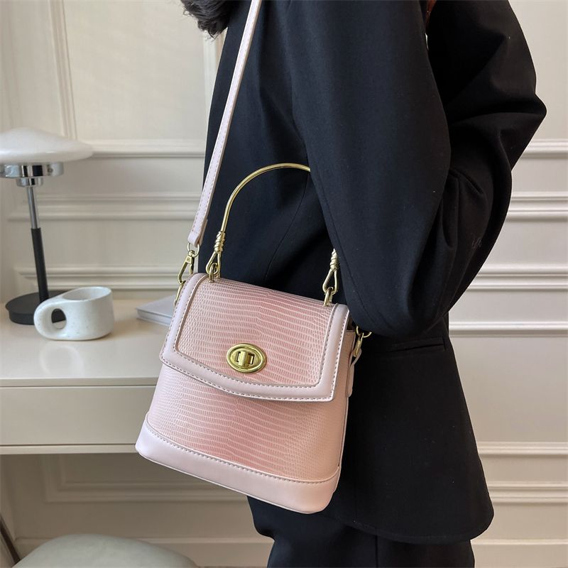Caruso Dames Mini Leren Crossbody Handtas - Roze
