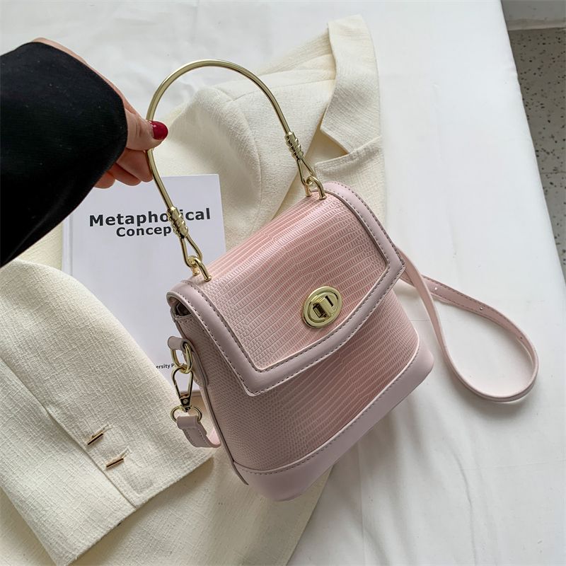 Caruso Dames Mini Leren Crossbody Handtas - Roze
