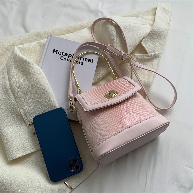 Caruso Dames Mini Leren Crossbody Handtas - Roze
