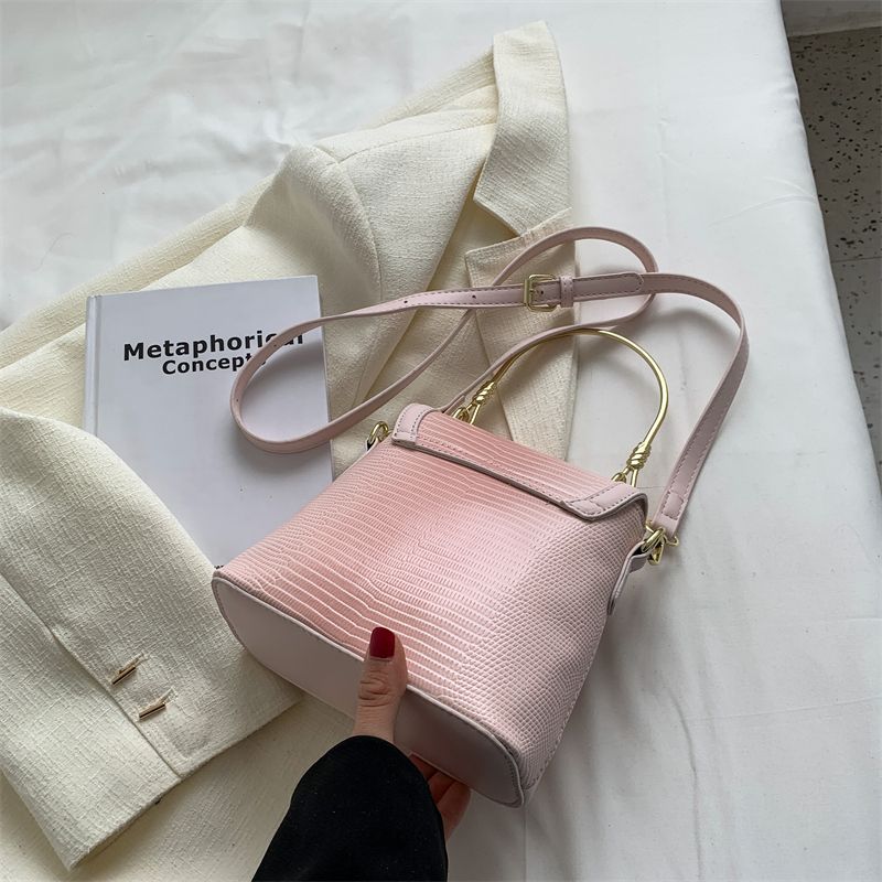 Caruso Dames Mini Leren Crossbody Handtas - Roze