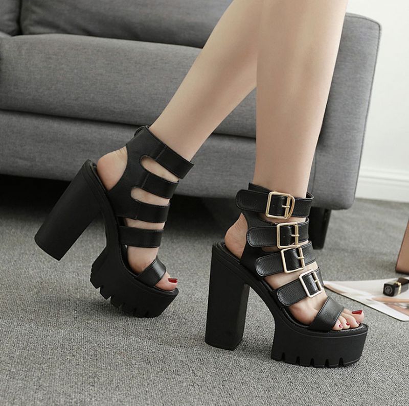Casandra Dames Mode Platform Sandaal - Bruin