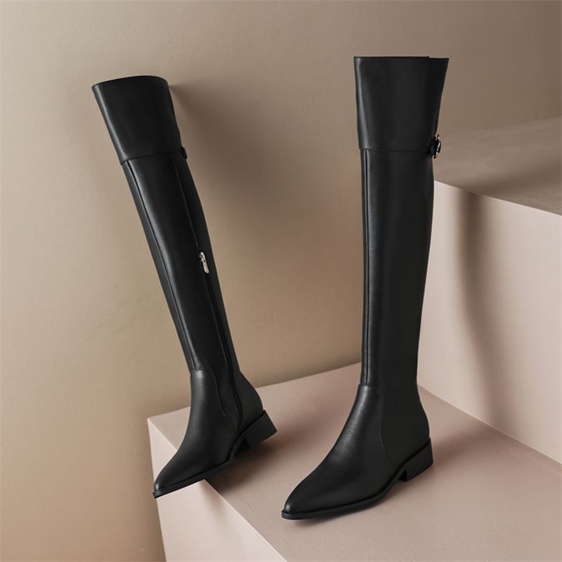Casia Dames Herfst Laarzen - Abrikoos Kort Pluche