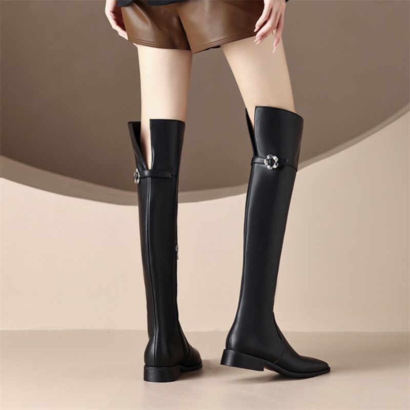Casia Dames Herfst Laarzen - Abrikoos Kort Pluche