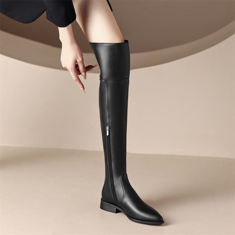 Casia Dames Herfst Laarzen - Abrikoos Kort Pluche