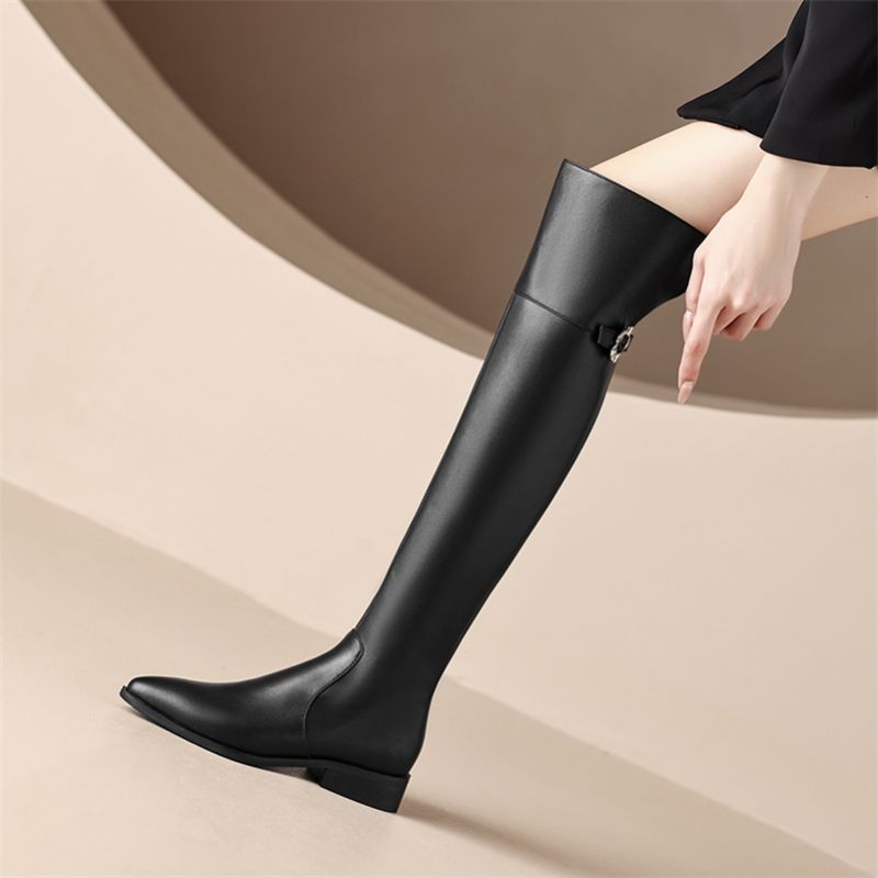 Casia Dames Herfst Laarzen - Abrikoos Kort Pluche