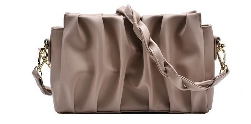 Cata Dames Geplooide Crossbody Handtas - Kaki