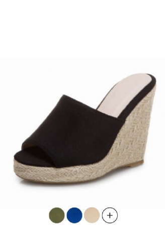 Cata Dames Platform Sandaal Met Zwarte Wedges