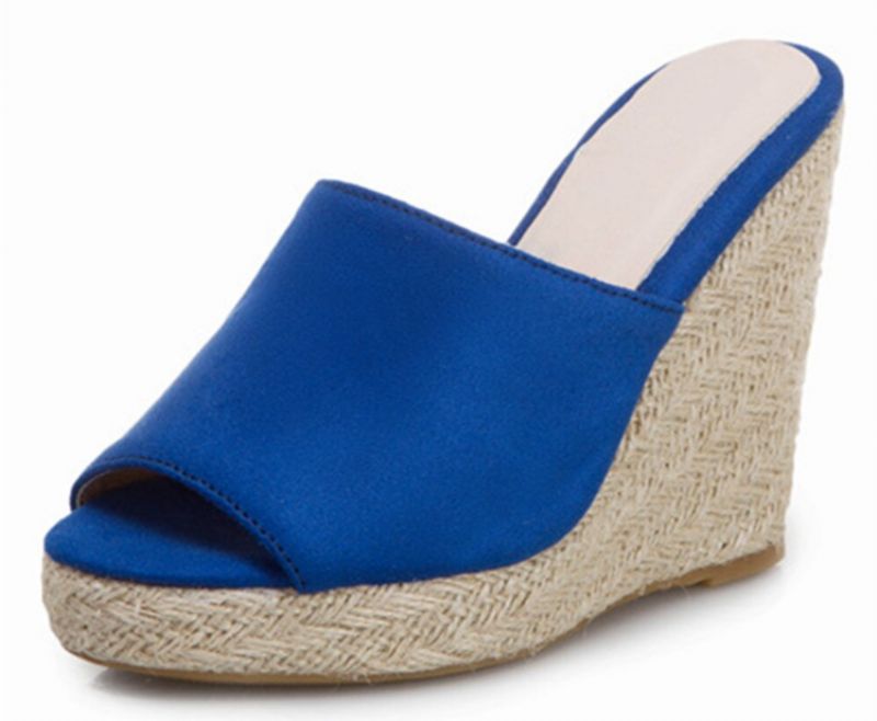 Cata Dames Platform Sandaal Met Zwarte Wedges - Zwart