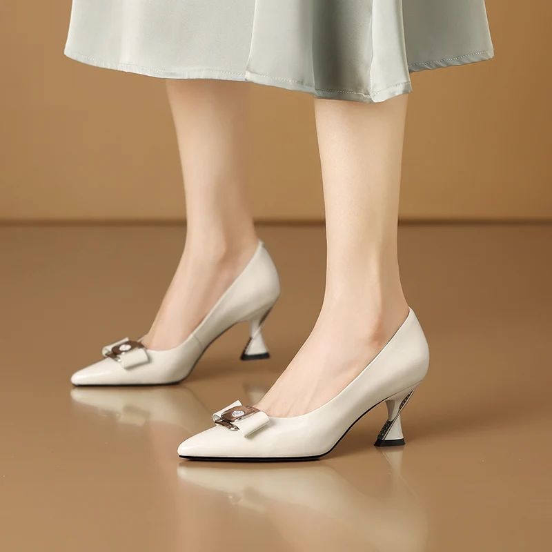 Celeste Dames Echt Leren Pumps - Zwart