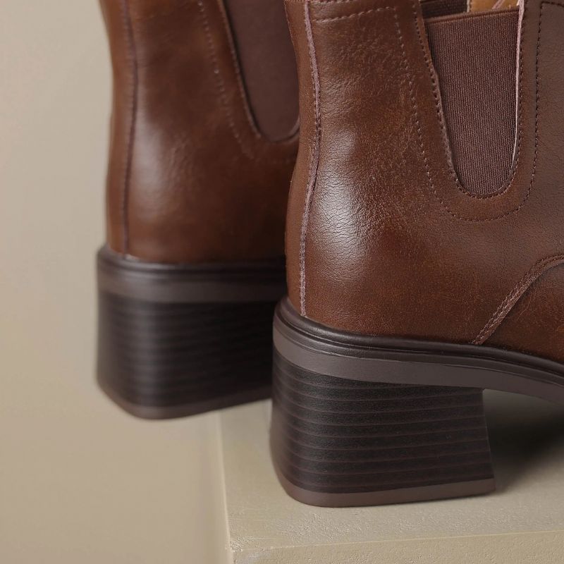 Celia Dames Western Leren Laarzen - Bruin