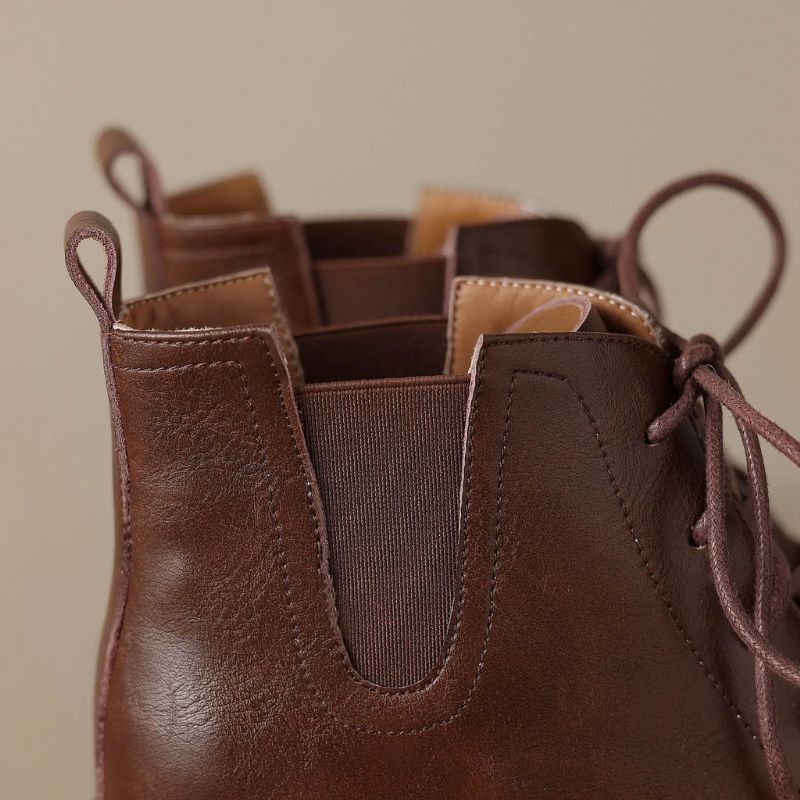 Celia Dames Western Leren Laarzen - Bruin