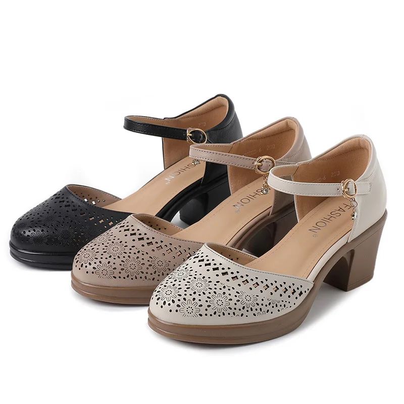Celina Dames Holle Zomer Sandalen - Beige