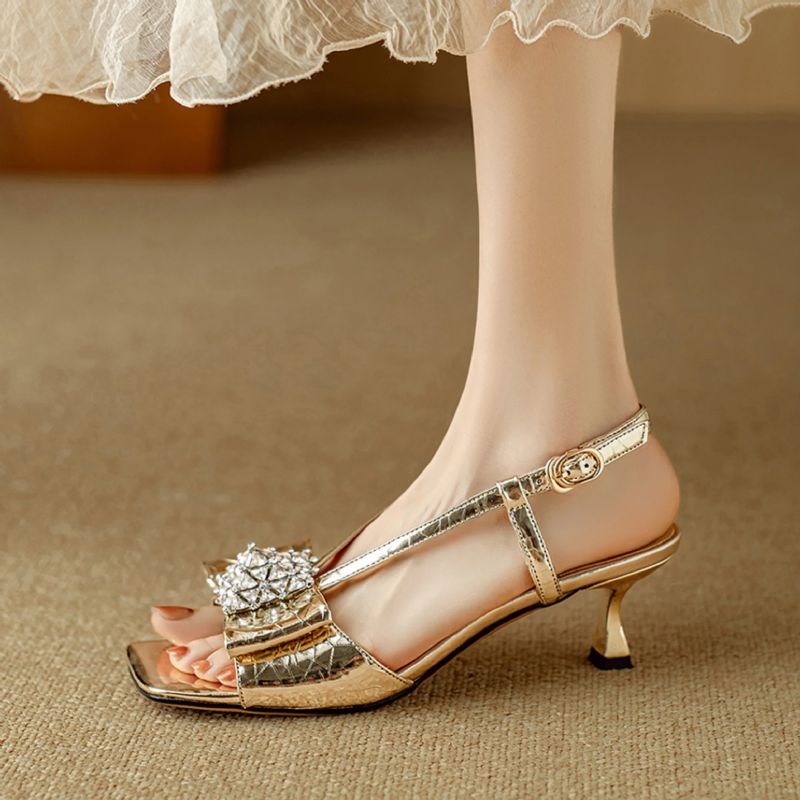 Celina Dames Leren Dress Sandalen - Goud