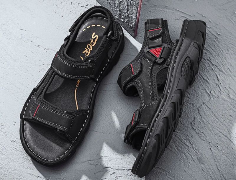 Century Heren Casual Sandalen - Zwart